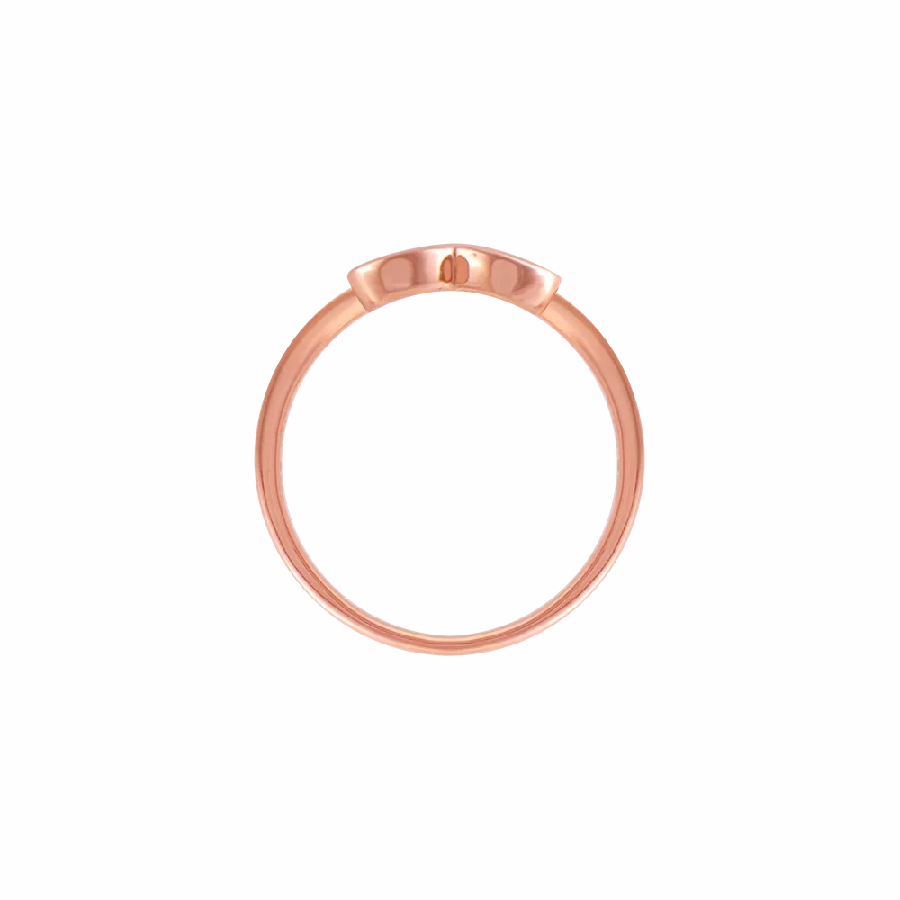 18k (750) Rose Gold And Diamond Ring For Women