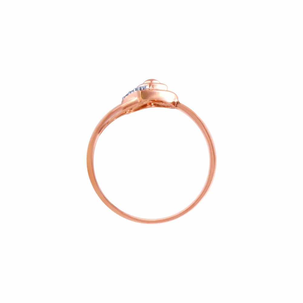 18k (750) Rose Gold And Diamond Ring For Women