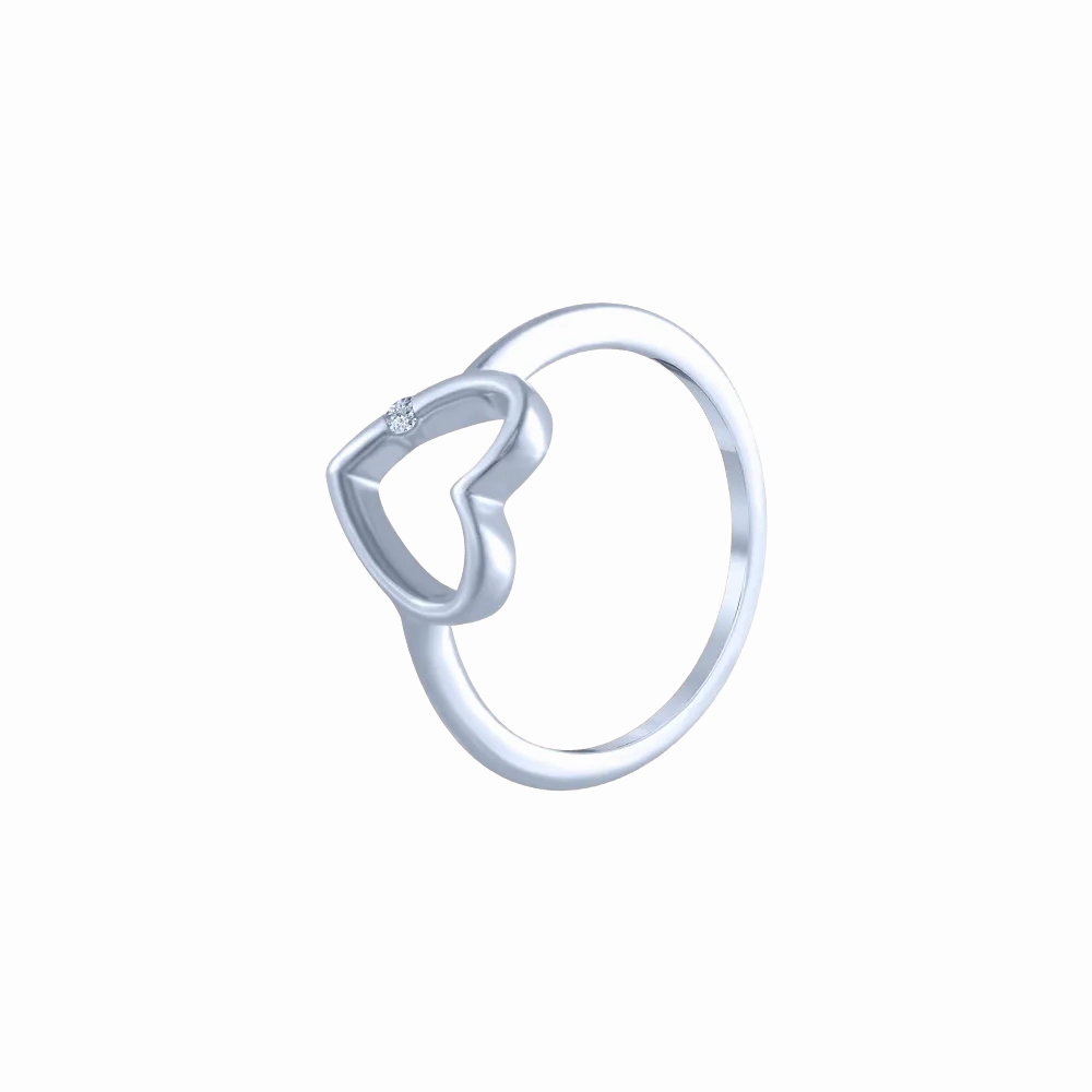 18k (750) White Gold And Diamond Ring For Women