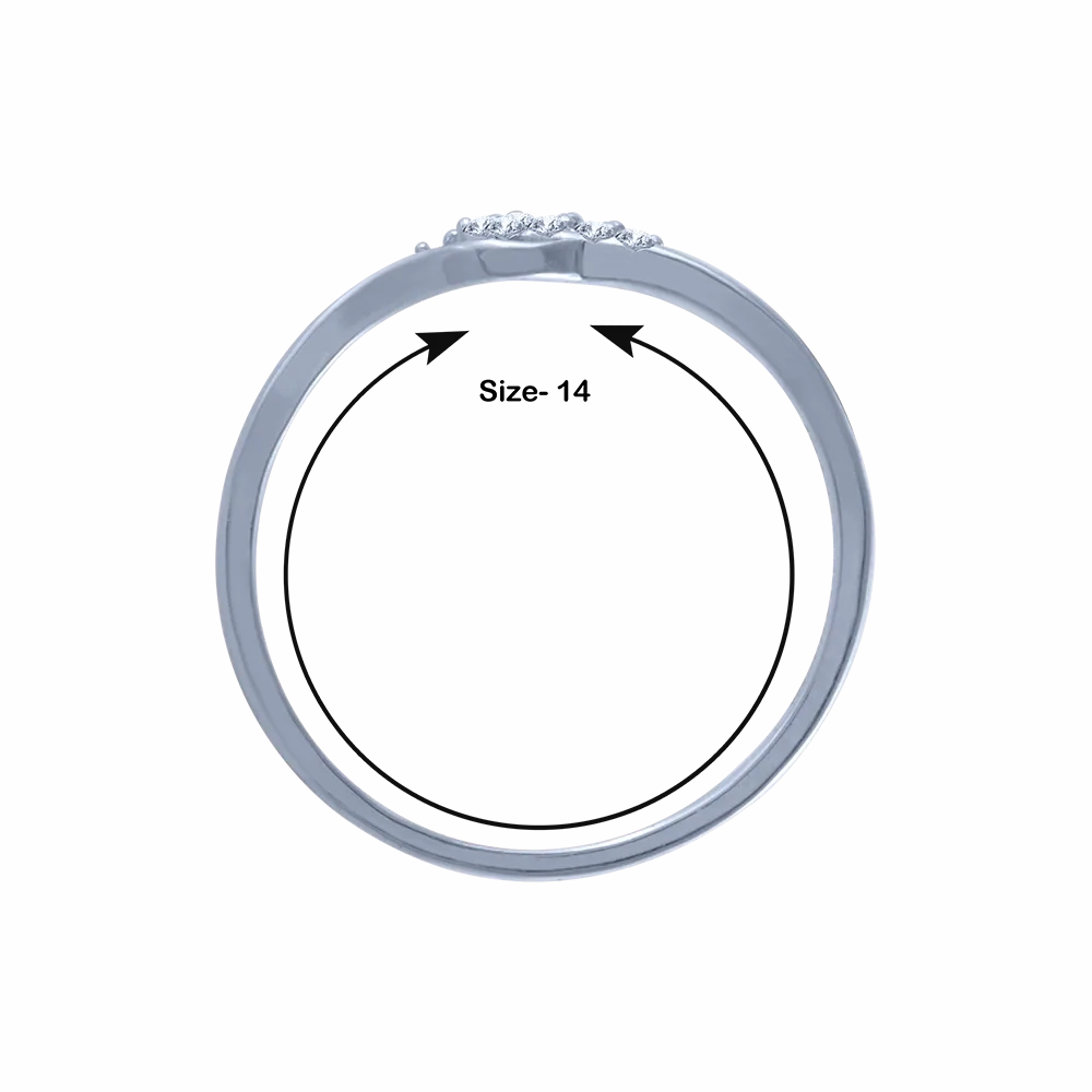 18k (750) White Gold And Diamond Ring For Women