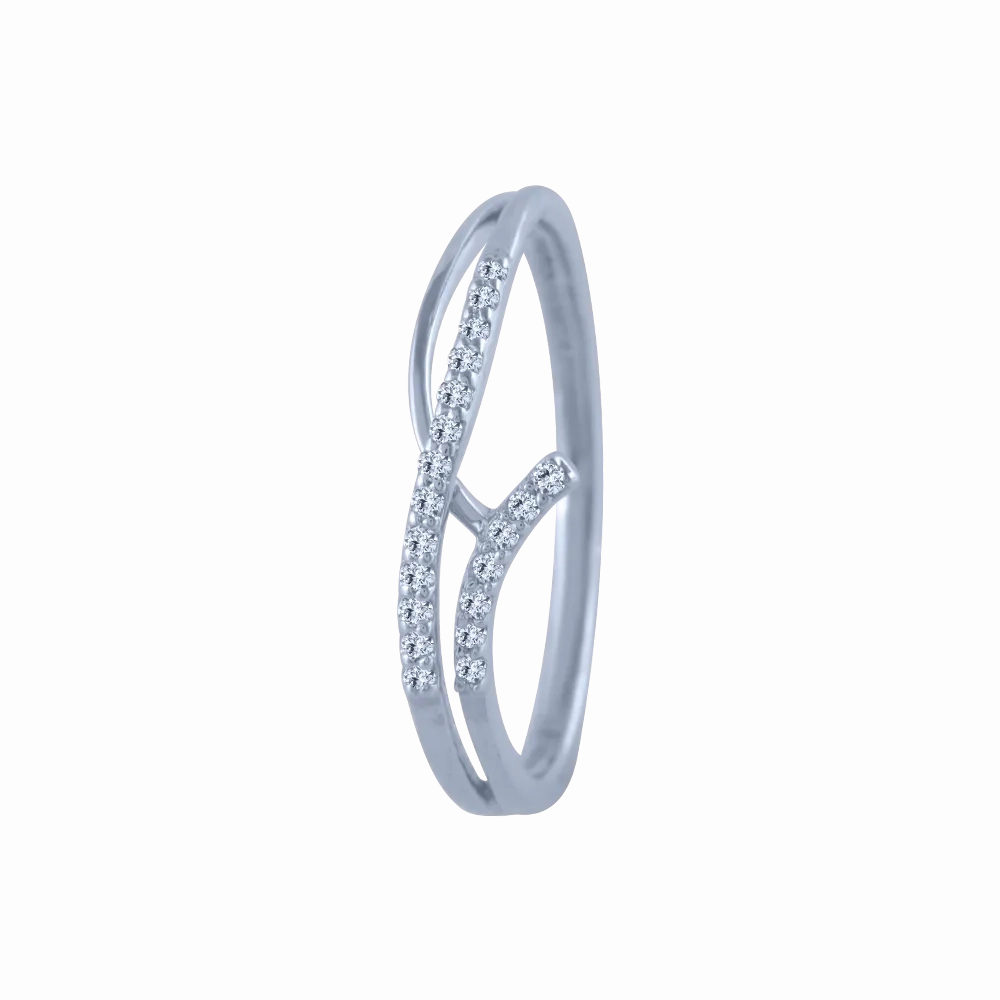 18k (750) White Gold And Diamond Ring For Women