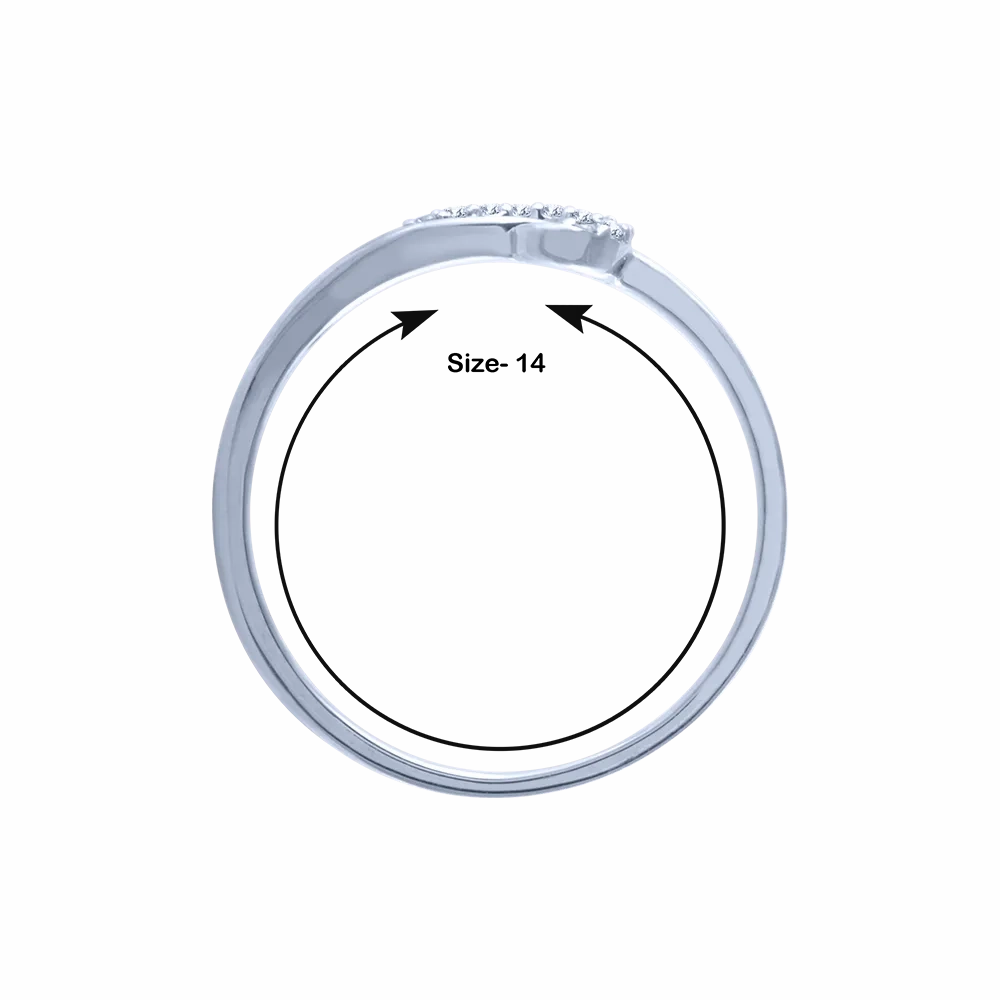 18k (750) White Gold And Diamond Ring For Women