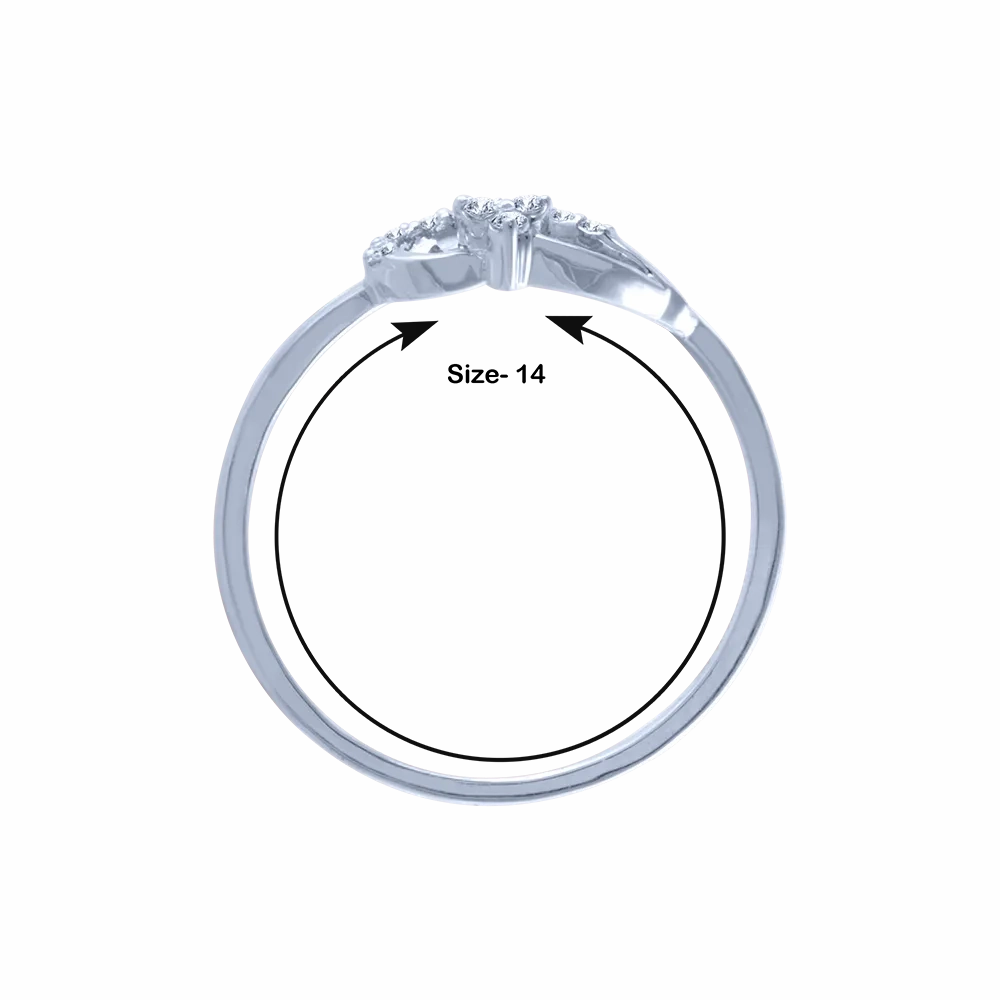 18k (750) White Gold And Diamond Ring For Women