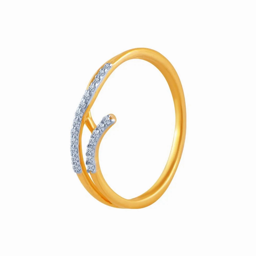 18k (750) Yellow Gold And Diamond Ring For Women