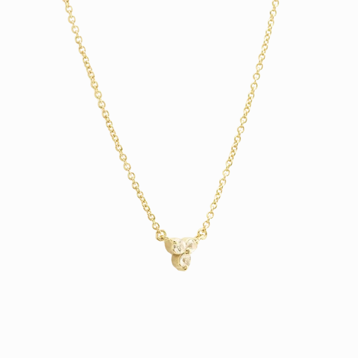 18k/925 Vermeil CZ Lotus Necklace