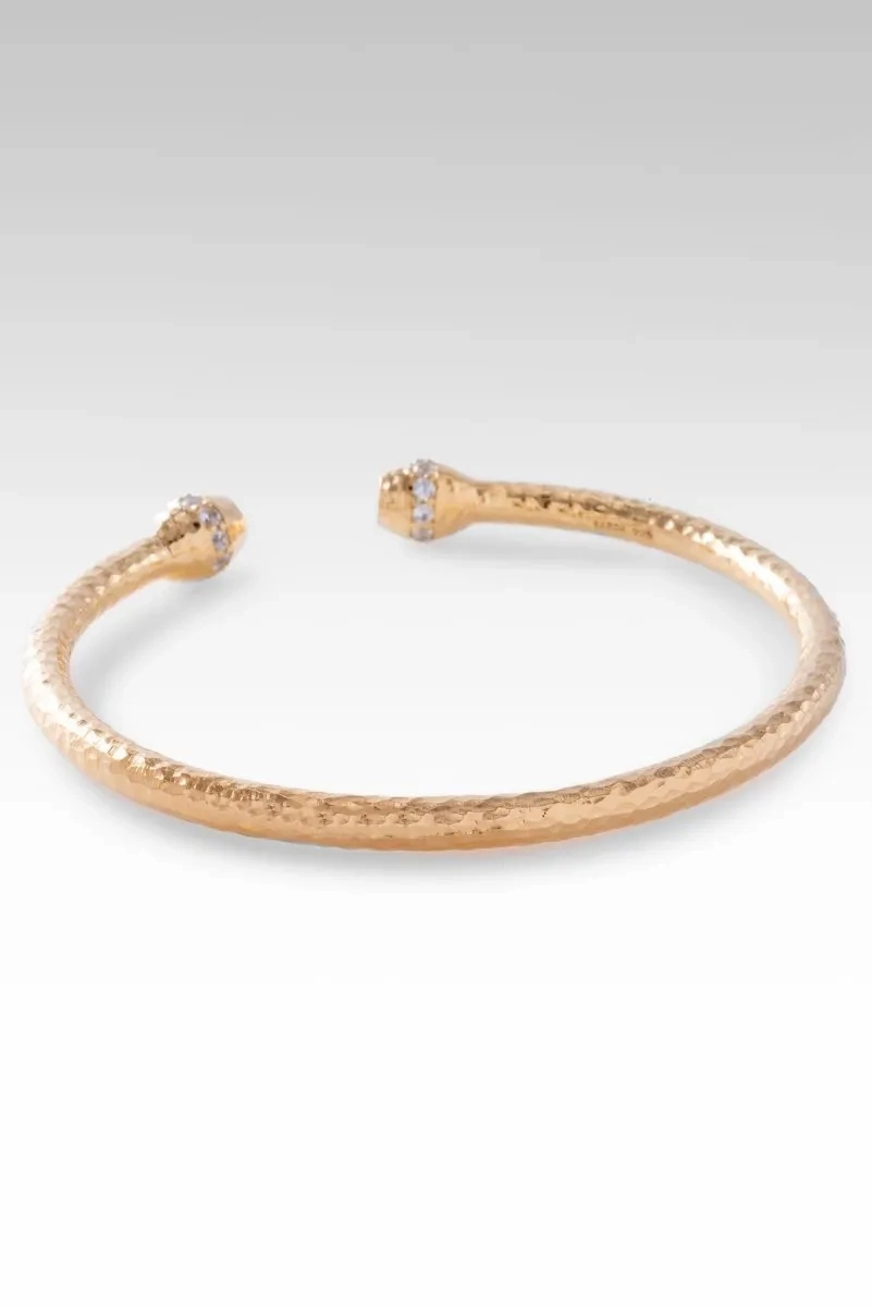 18K Gold Circle of Faith Tip-to-Tip Bracelet? in White Zircon