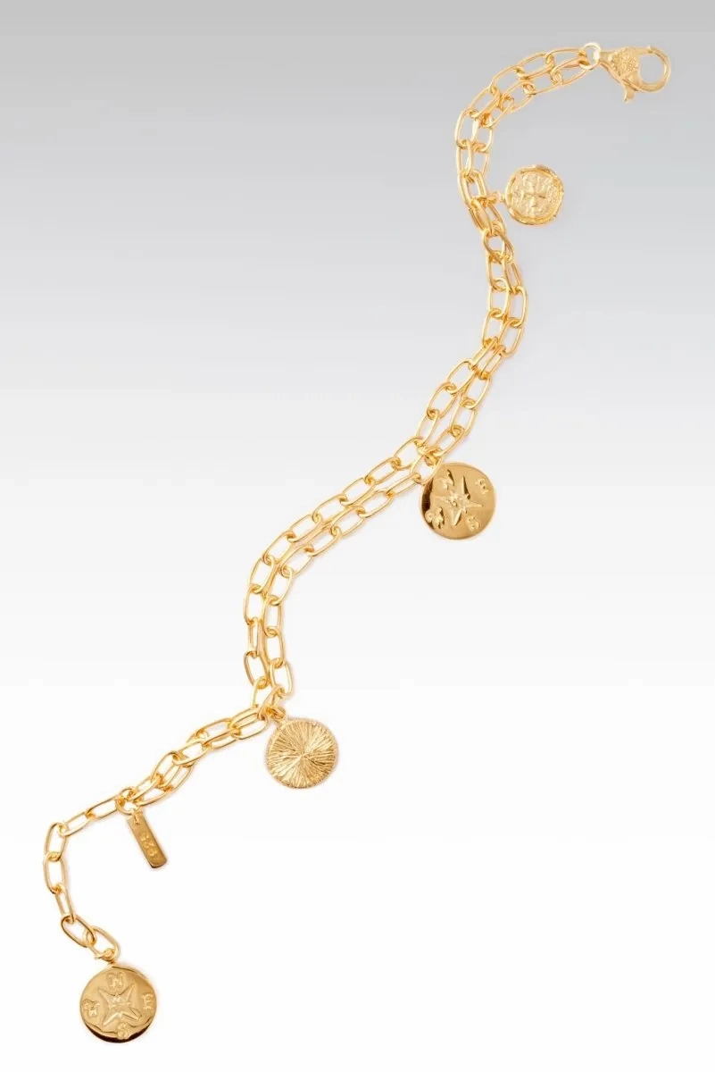 18K Gold Direct My Path Bracelet? in White Zircon
