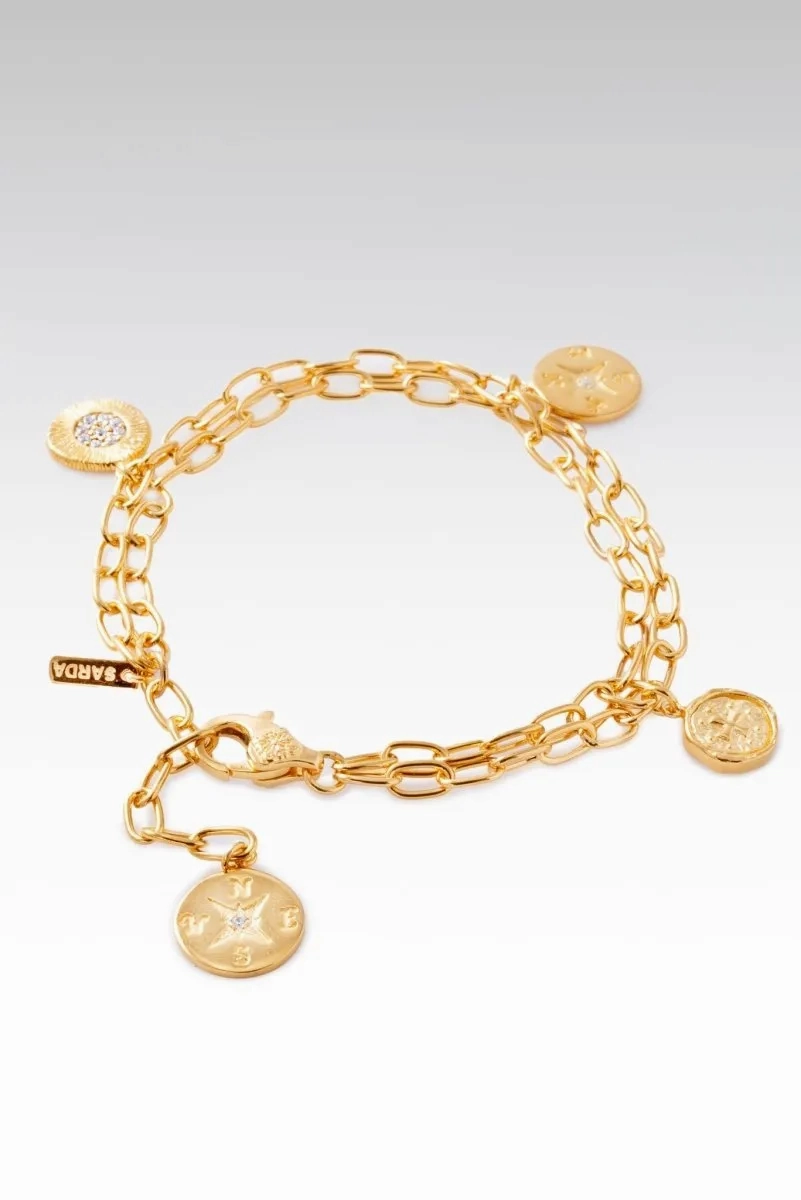 18K Gold Direct My Path Bracelet? in White Zircon