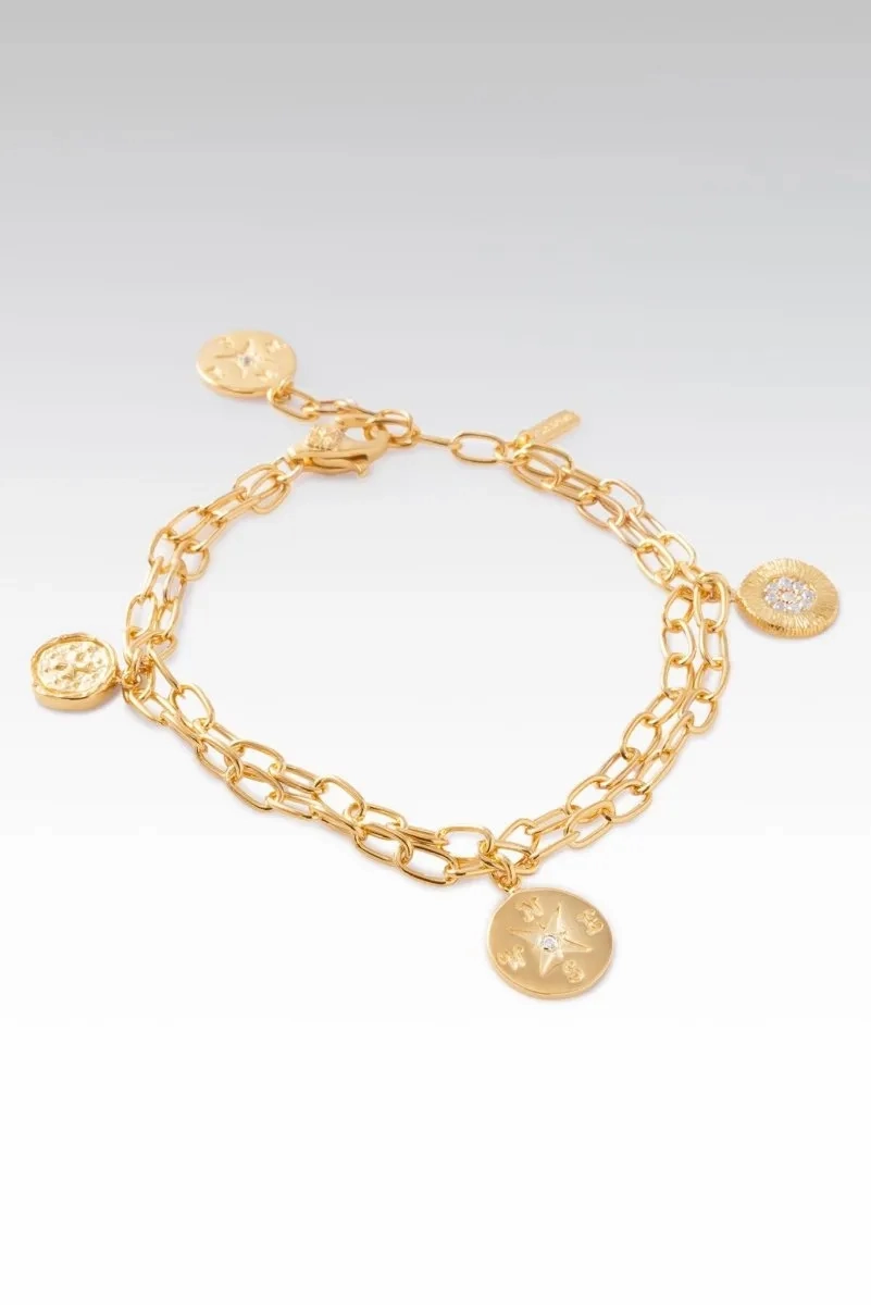 18K Gold Direct My Path Bracelet? in White Zircon