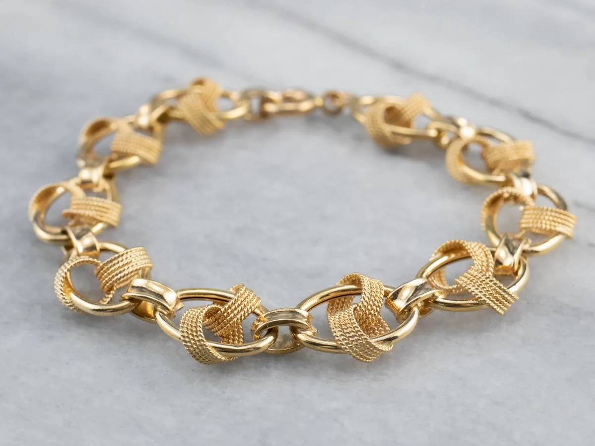 18K Gold Fancy Link Bracelet
