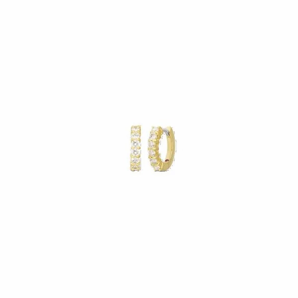 18K GOLD HUGGY DIAMOND EARRINGS