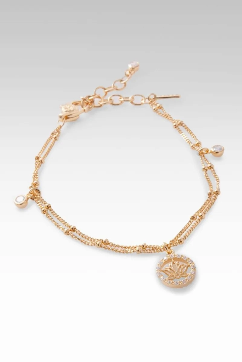 18K Gold Layers of Perseverance Bracelet? in White Zircon
