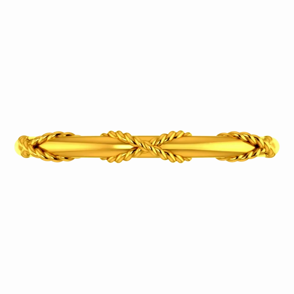 18k Gold Ring With A Rope Design
