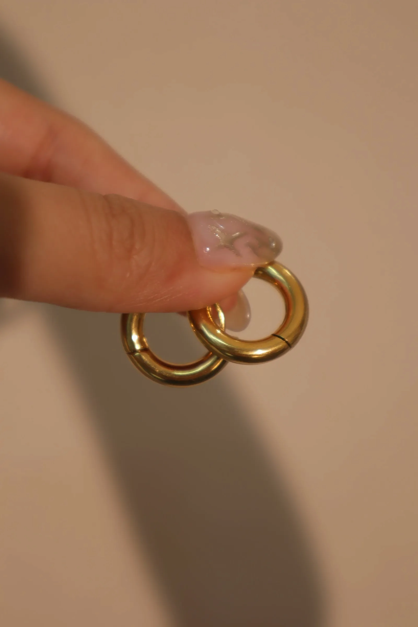 18K Real Gold Stainless Steel Classic Hoops Earrings
