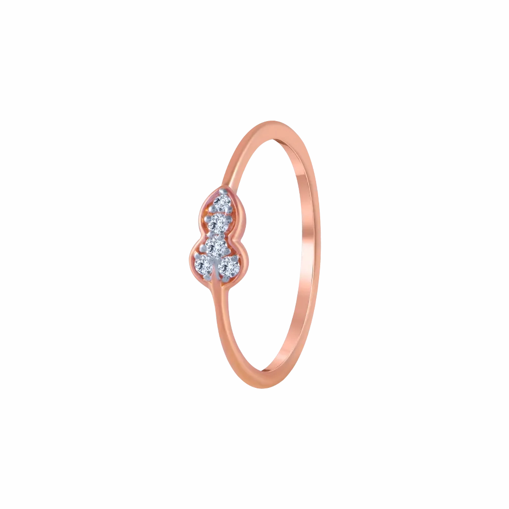 18KT (750) Rose Gold And Diamond Ring For Women