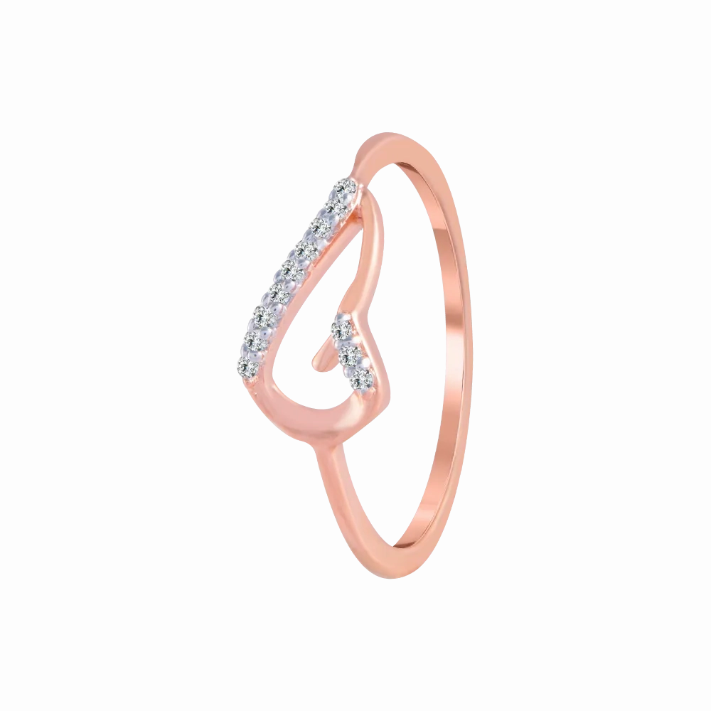 18KT (750) Rose Gold And Diamond Ring For Women