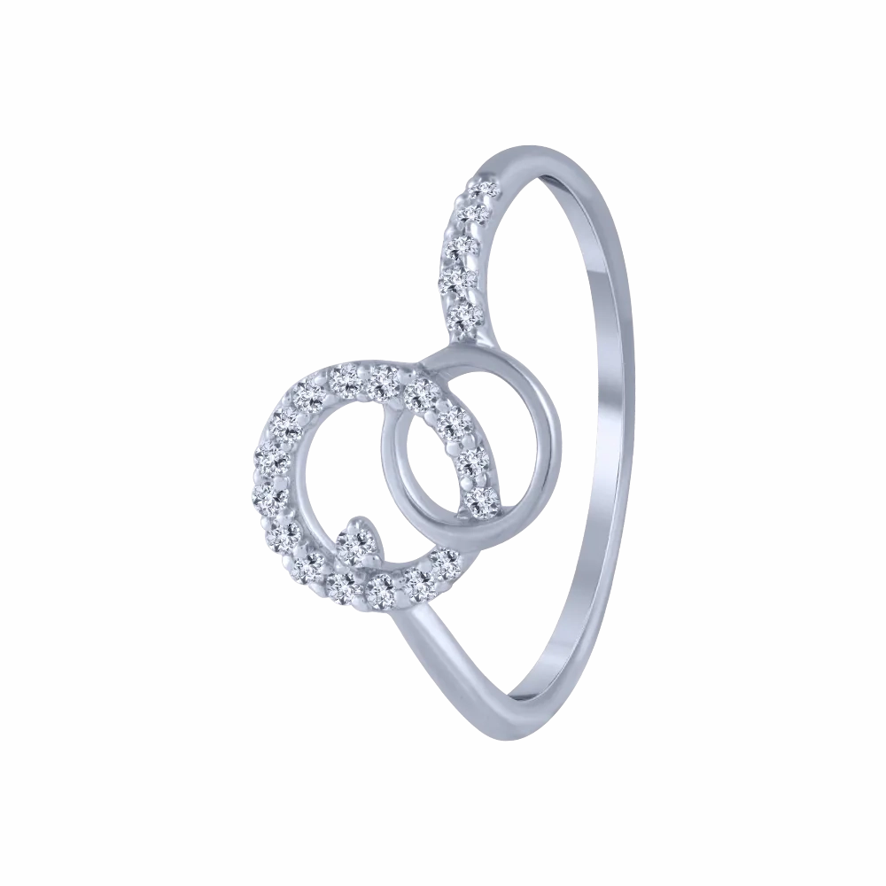 18KT (750) White Gold And Diamond Ring For Women