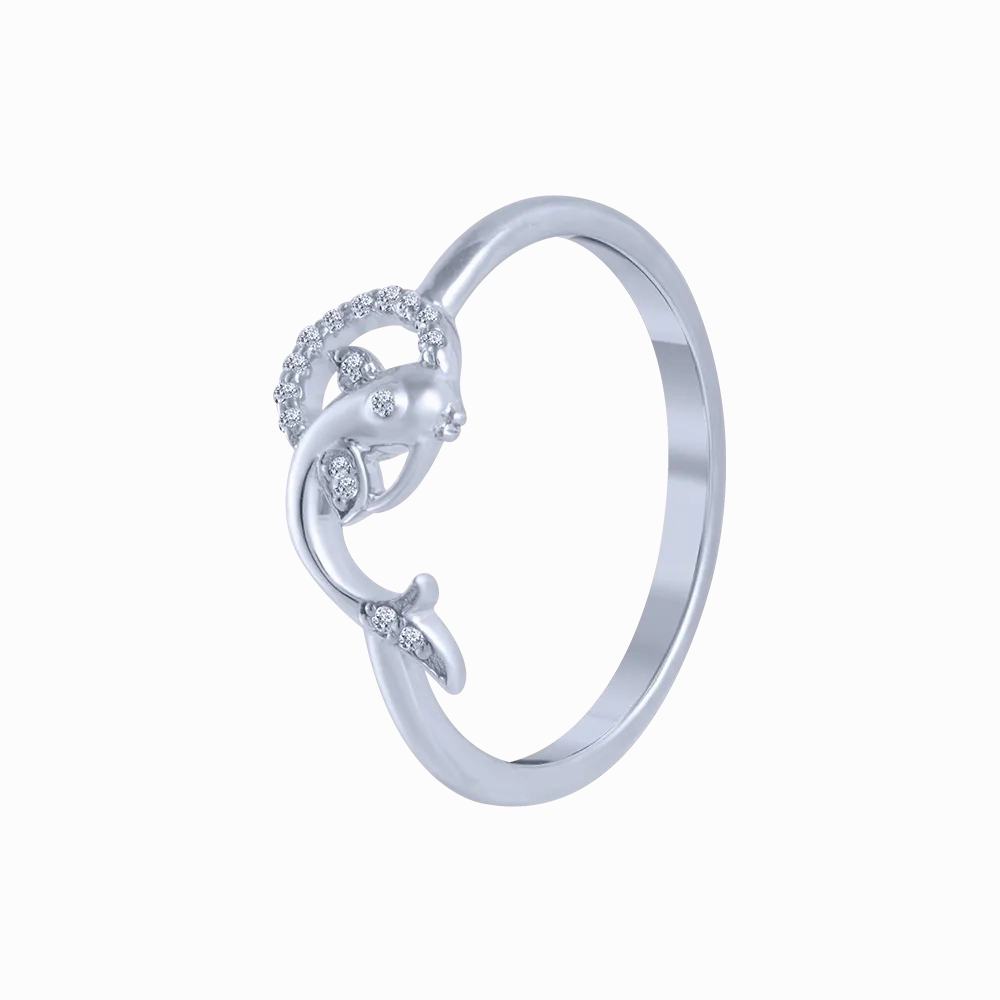 18KT (750) White Gold And Diamond Ring For Women