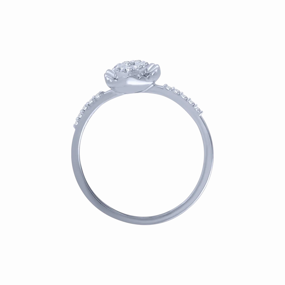 18KT (750) White Gold And Diamond Ring For Women