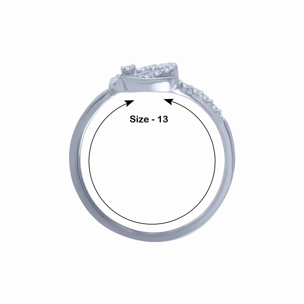 18KT (750) White Gold And Diamond Ring For Women