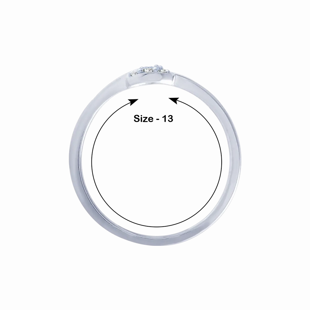 18KT (750) White Gold And Diamond Ring For Women