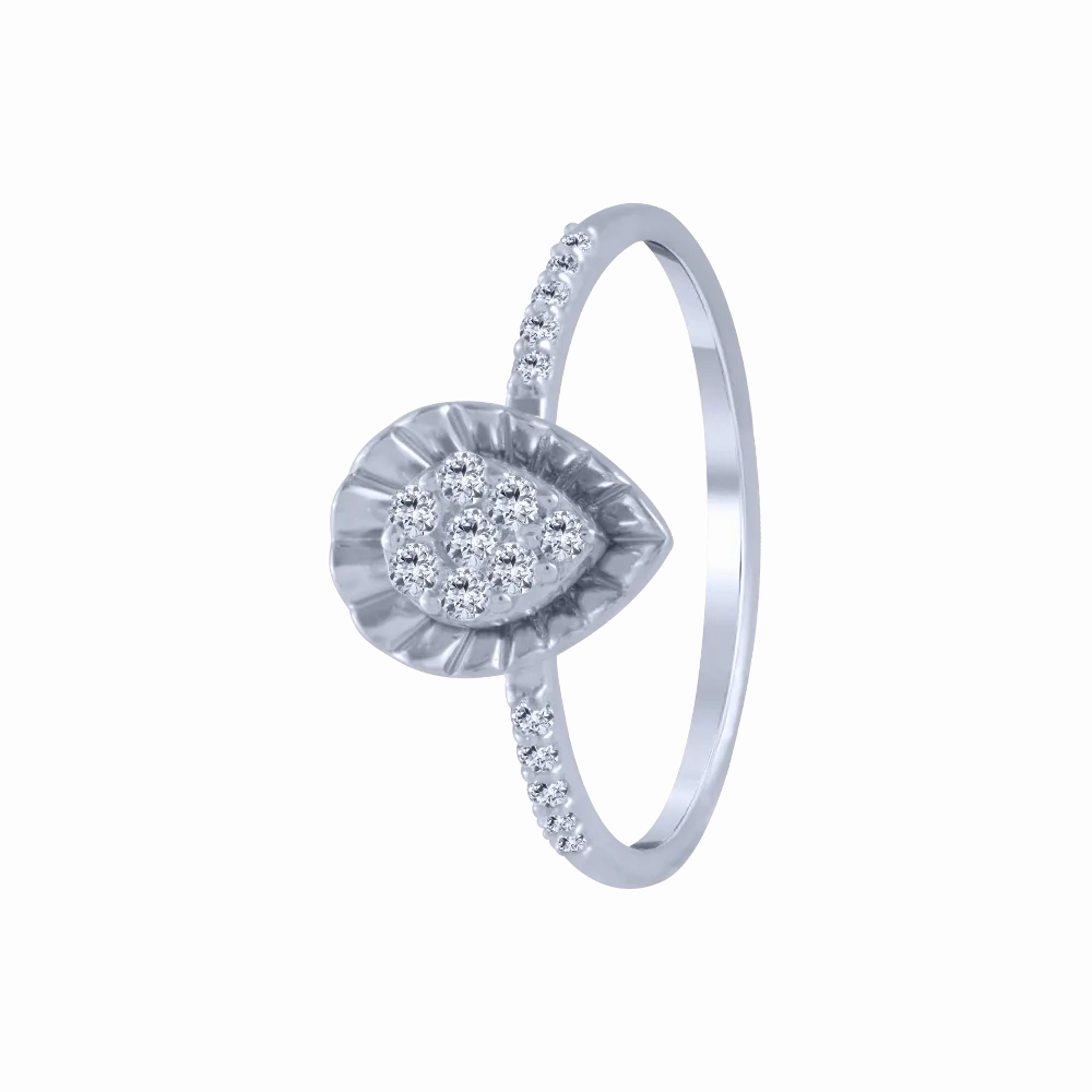 18KT (750) White Gold And Diamond Ring For Women