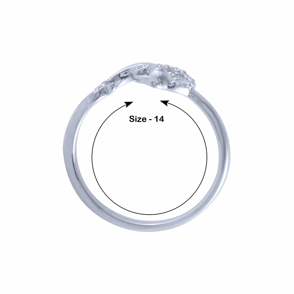 18KT (750) White Gold And Diamond Ring For Women