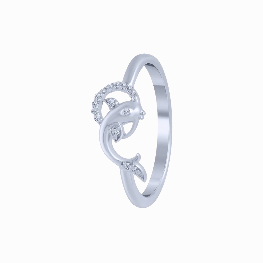 18KT (750) White Gold And Diamond Ring For Women