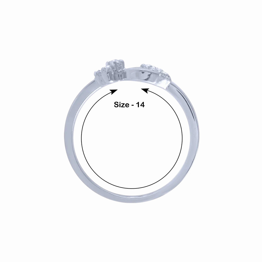 18KT (750) White Gold And Diamond Ring For Women