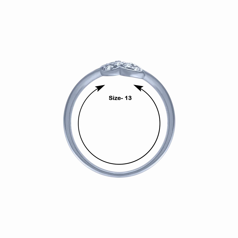 18KT (750) White Gold And Diamond Ring For Women