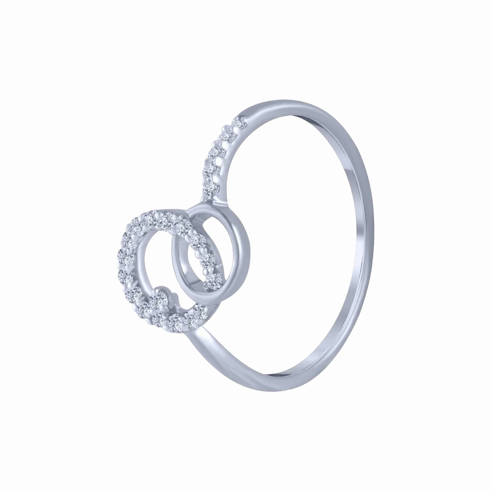 18KT (750) White Gold And Diamond Ring For Women