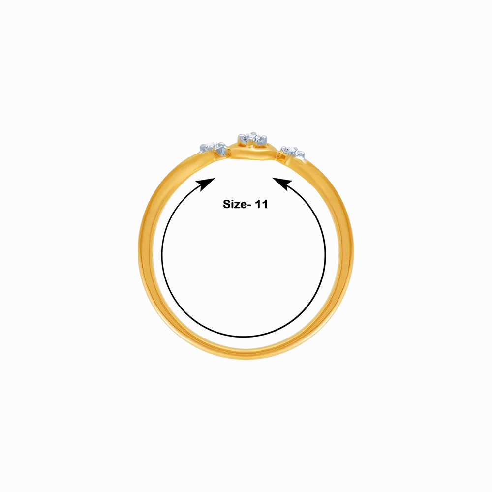 18KT (750) Yellow Gold And Diamond Ring For Women
