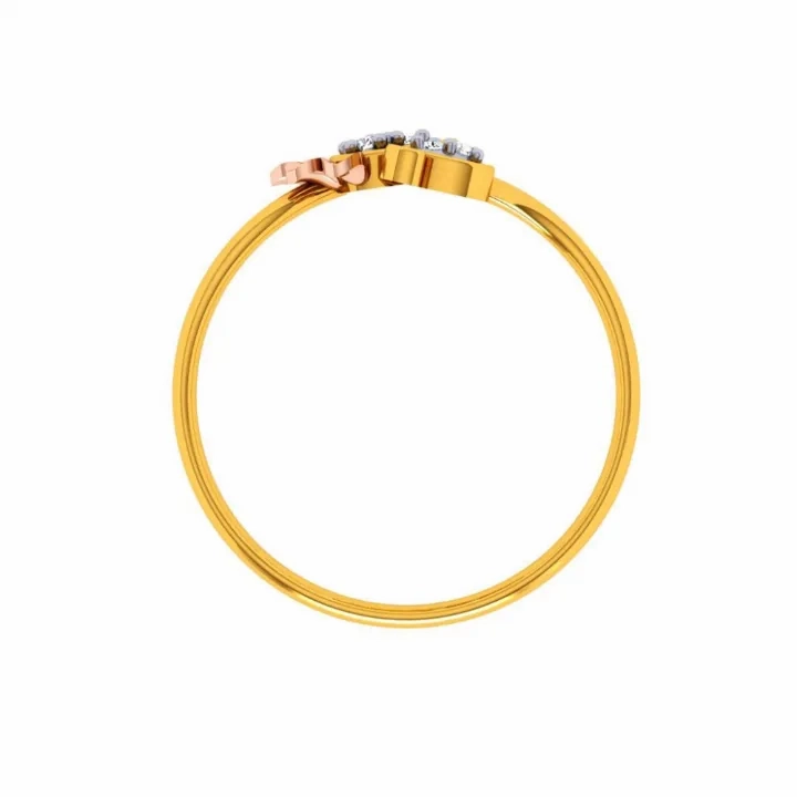 18KT (750) Yellow Gold And Diamond Ring For Women