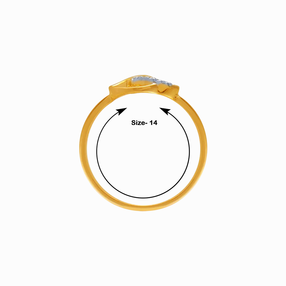18KT (750) Yellow Gold And Diamond Ring For Women