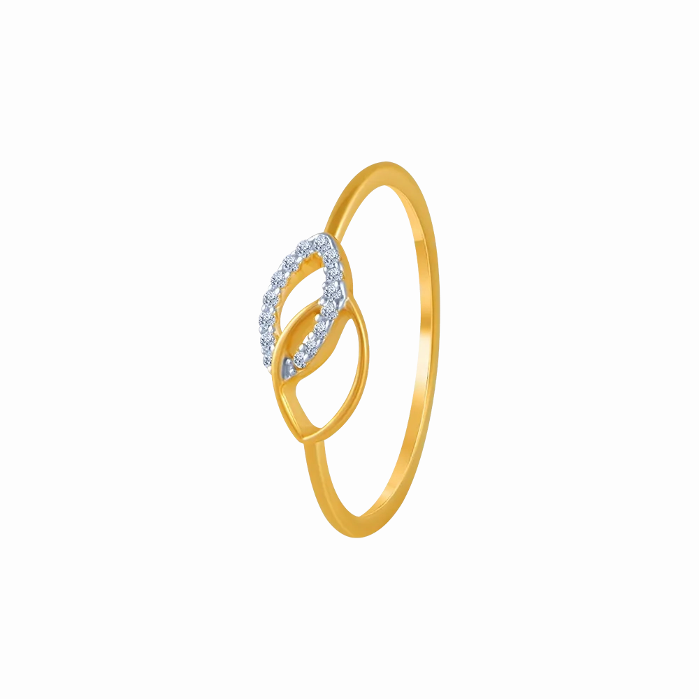 18KT (750) Yellow Gold And Diamond Ring For Women
