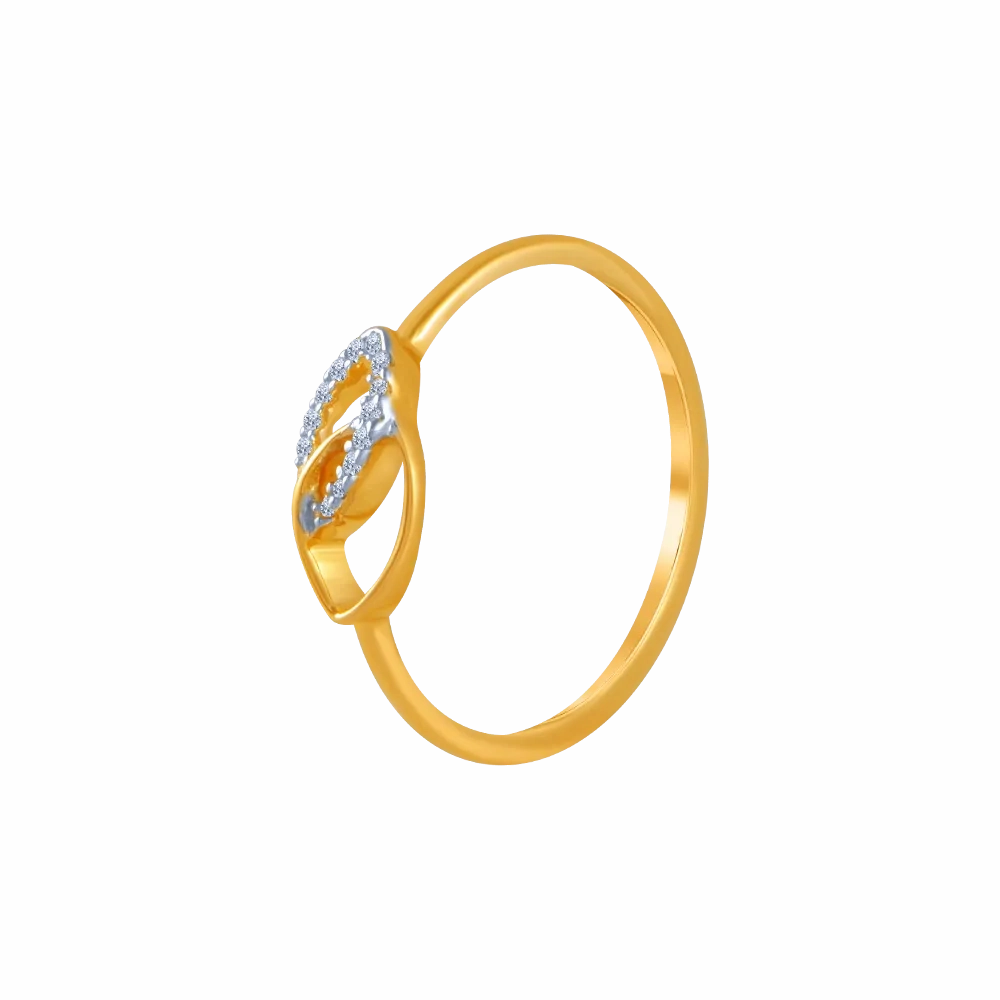 18KT (750) Yellow Gold And Diamond Ring For Women