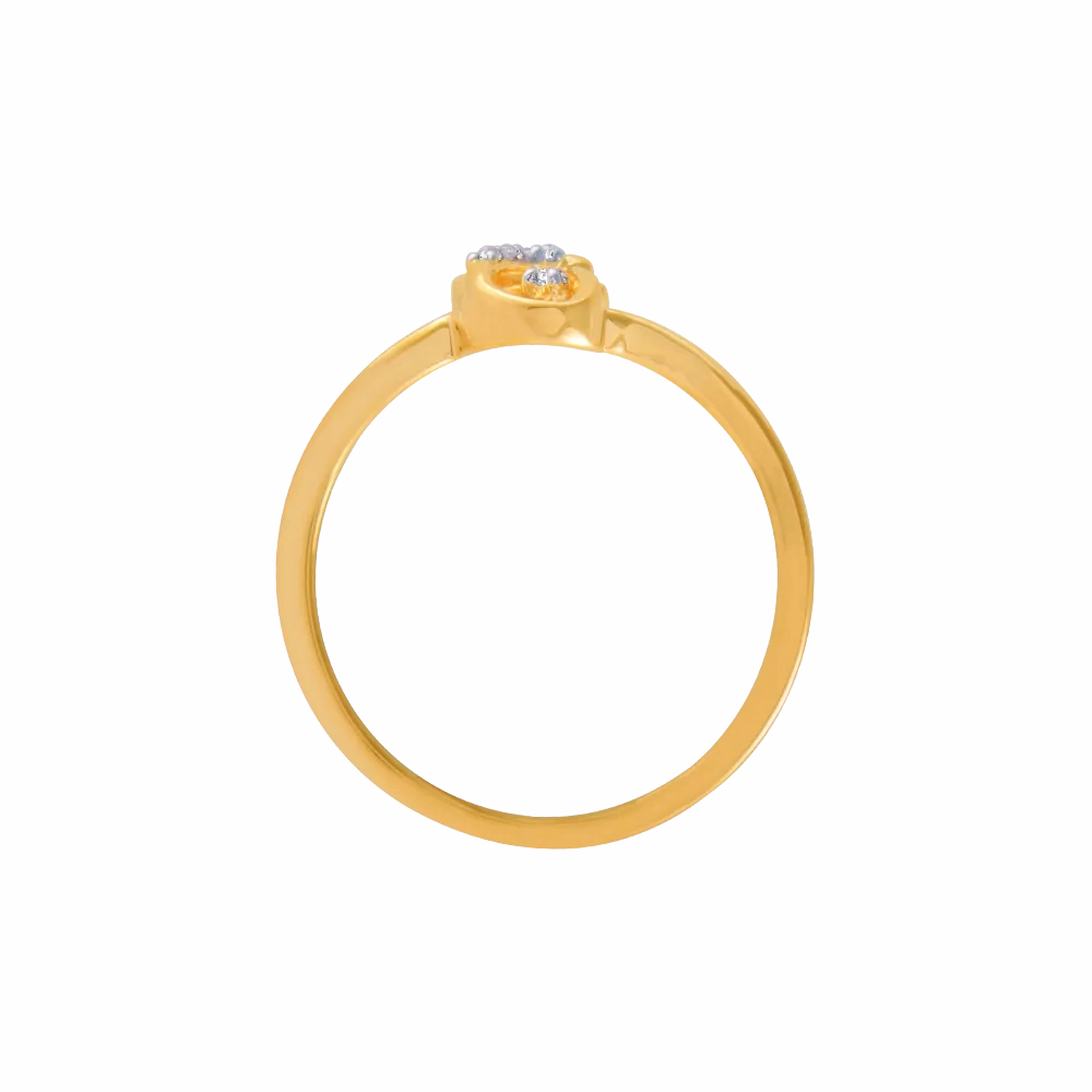 18KT (750) Yellow Gold And Diamond Ring For Women