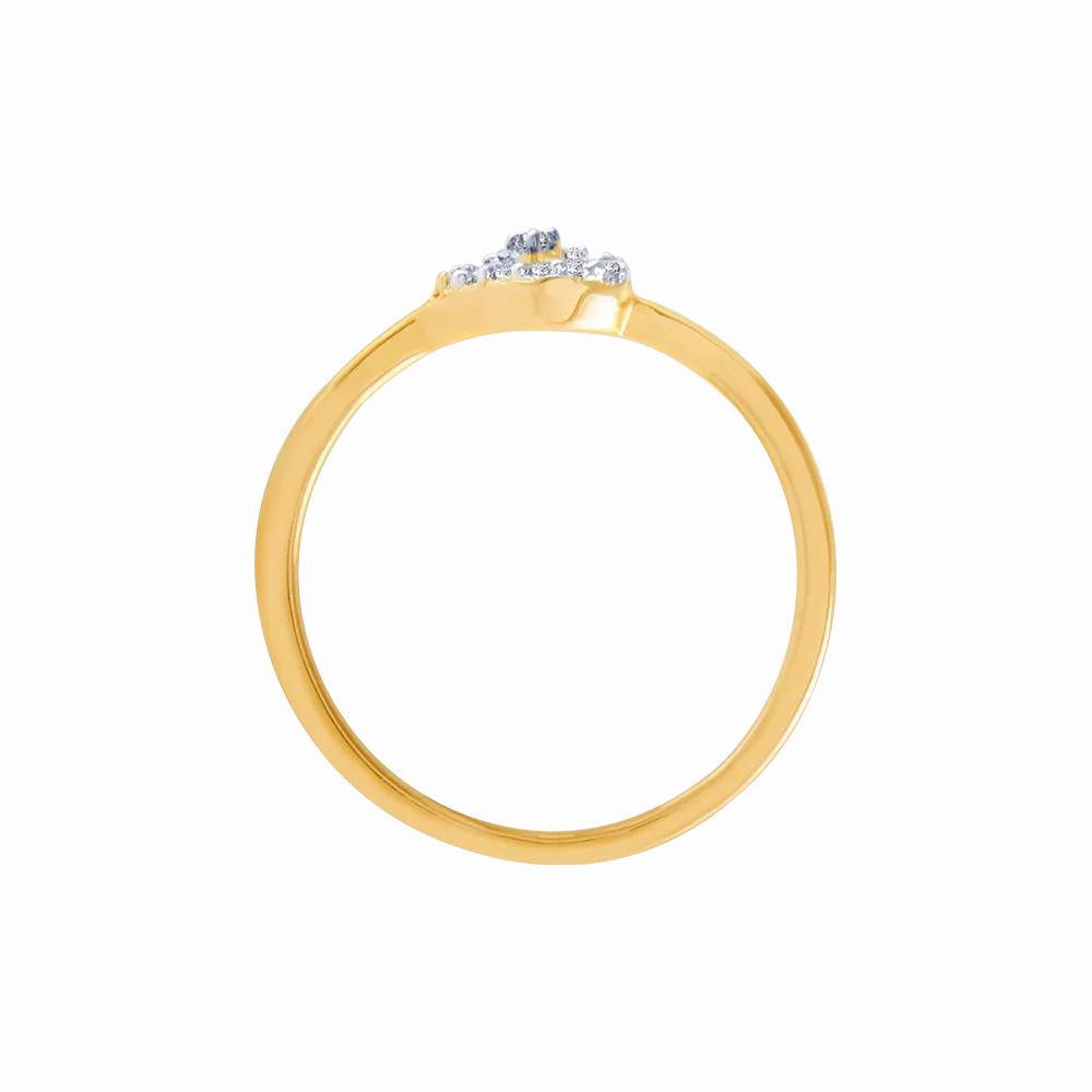 18KT (750) Yellow Gold And Diamond Ring For Women