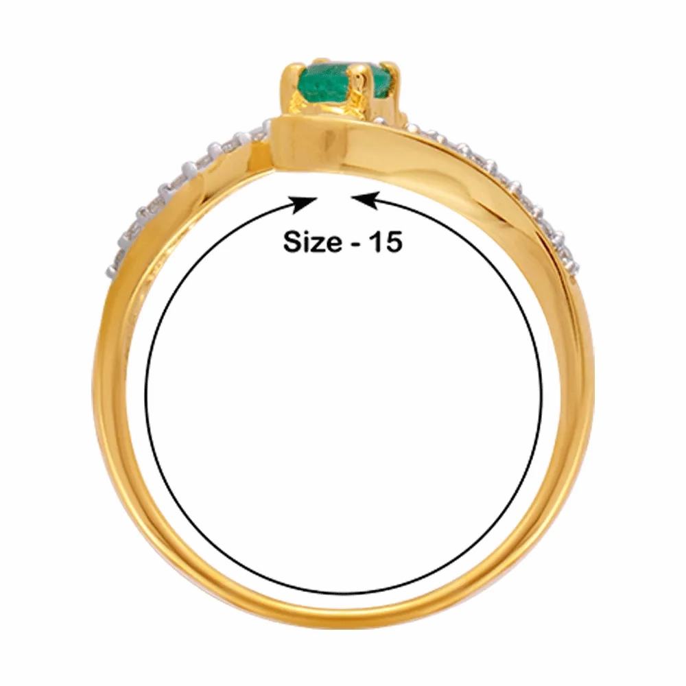 18KT (750) Yellow Gold And Diamond Ring For Women