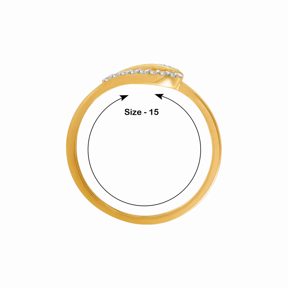 18KT (750) Yellow Gold And Diamond Ring For Women