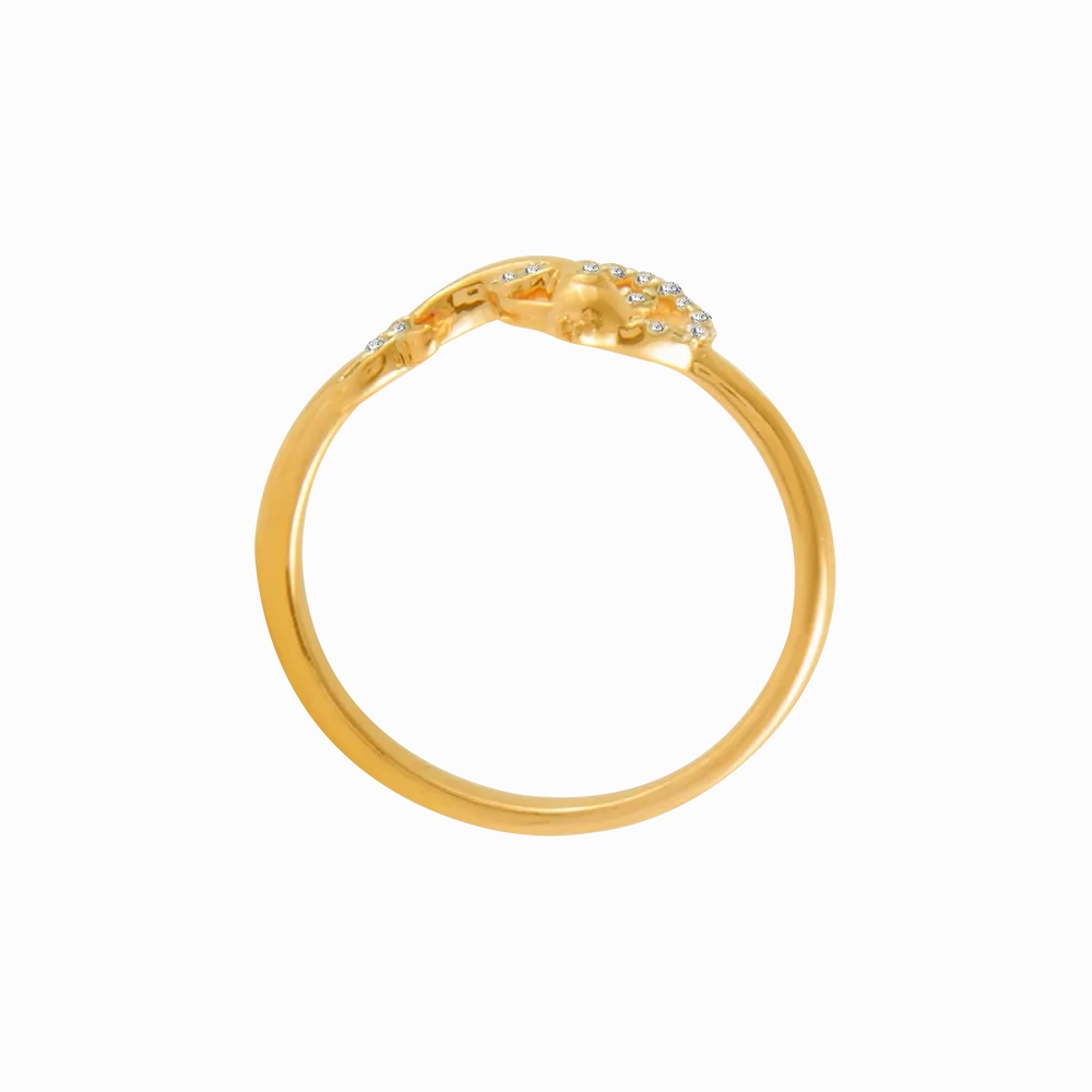 18KT (750) Yellow Gold And Diamond Ring For Women