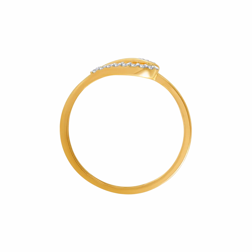 18KT (750) Yellow Gold And Diamond Ring For Women