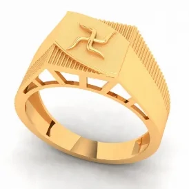 22k Gold Ring With Swastik Symbol From Mugdhaa Collection