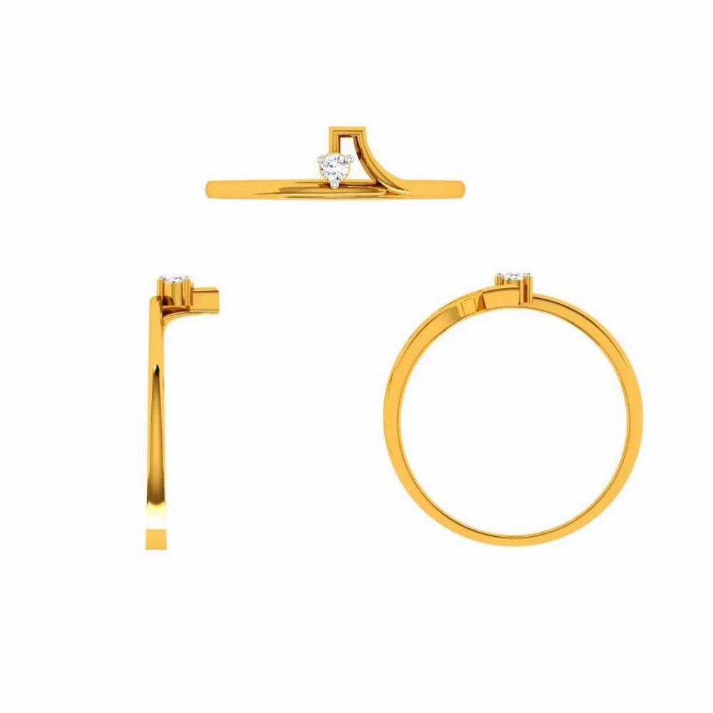22KT (916) Yellow Gold Ring For Woman