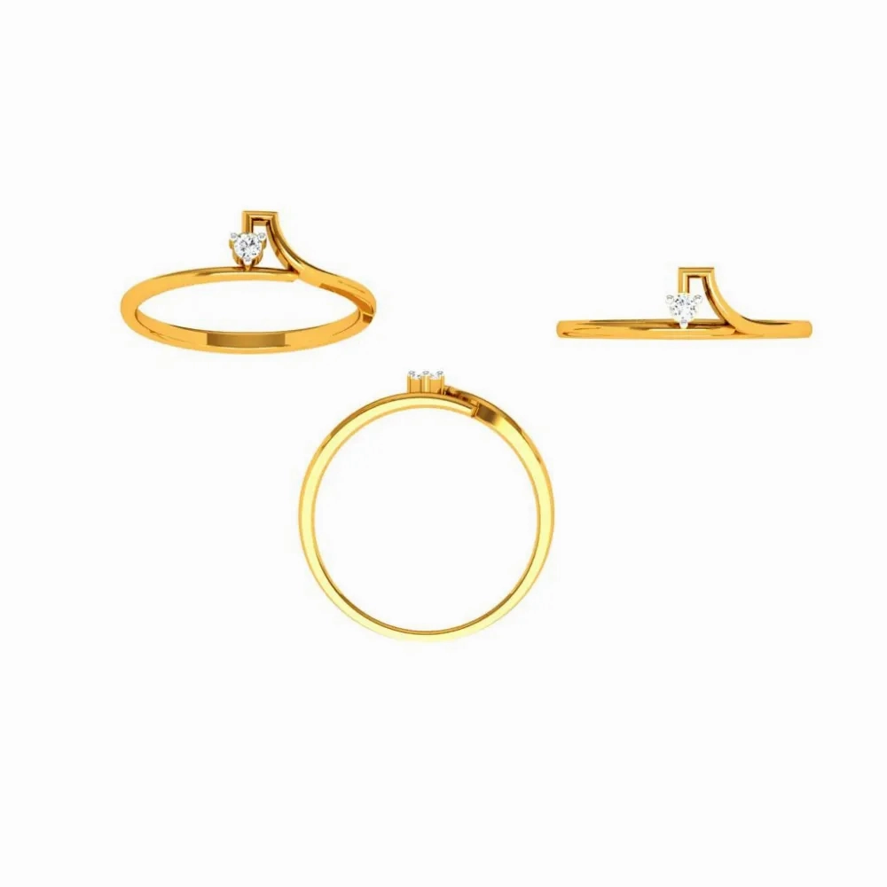 22KT (916) Yellow Gold Ring For Woman