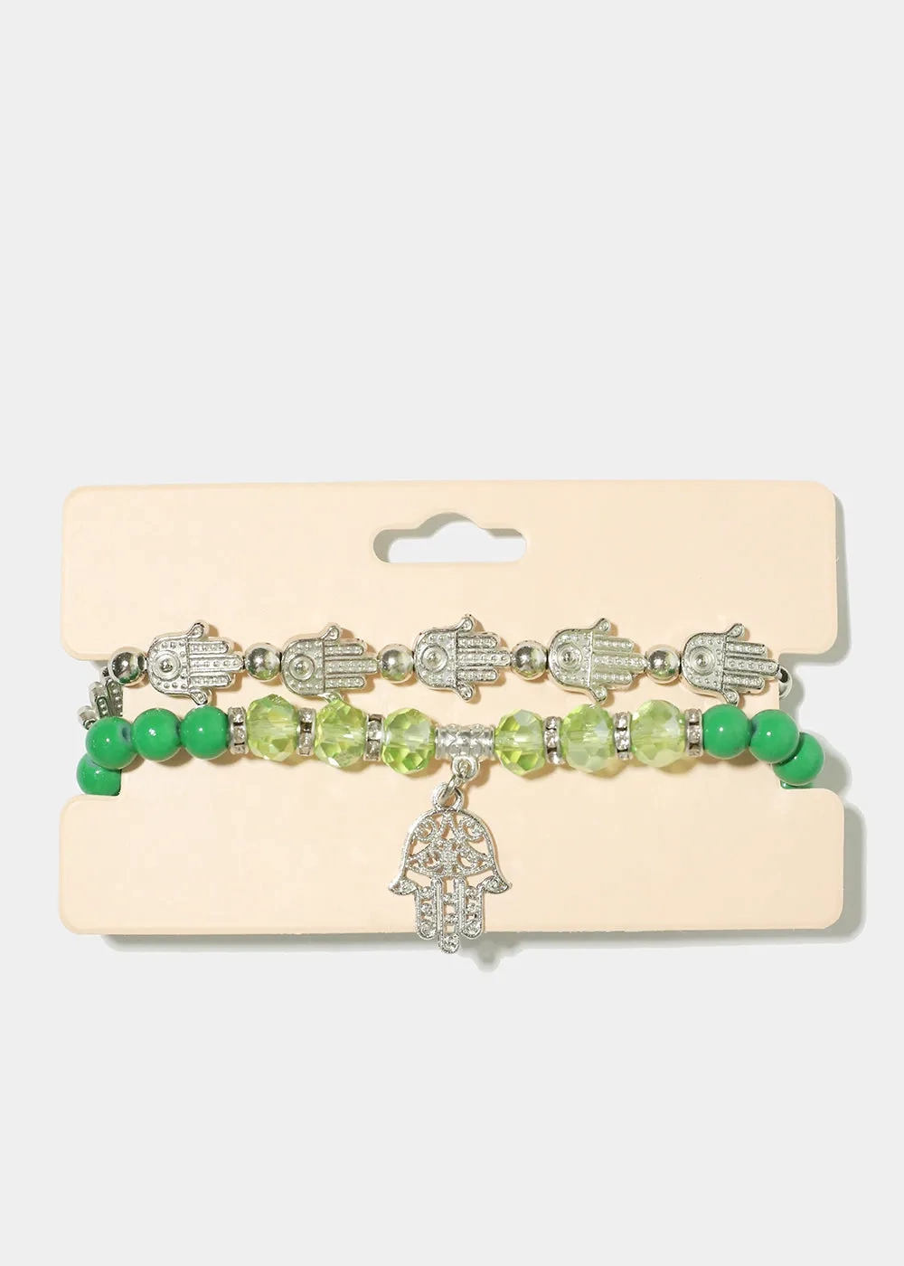 2 Piece Hamsa Hand Bracelet