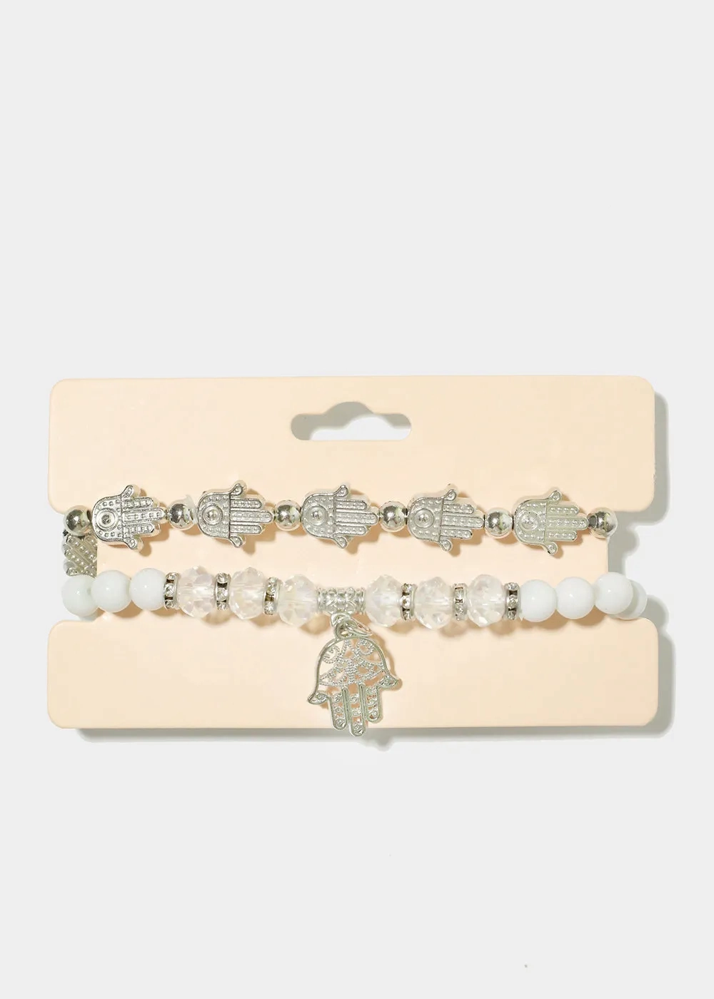 2 Piece Hamsa Hand Bracelet