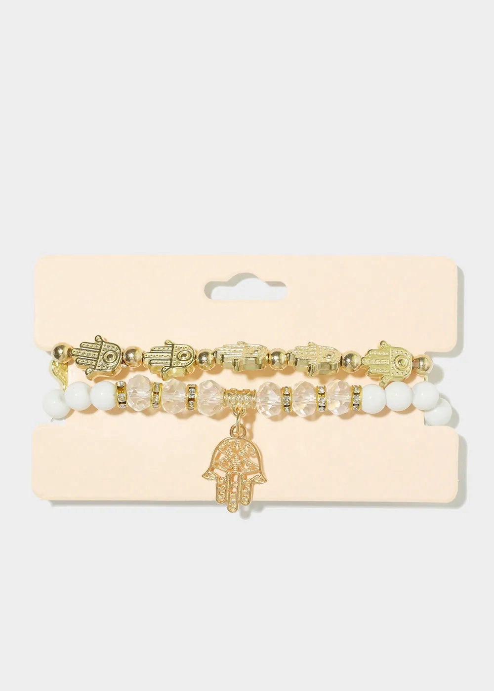 2 Piece Hamsa Hand Bracelet
