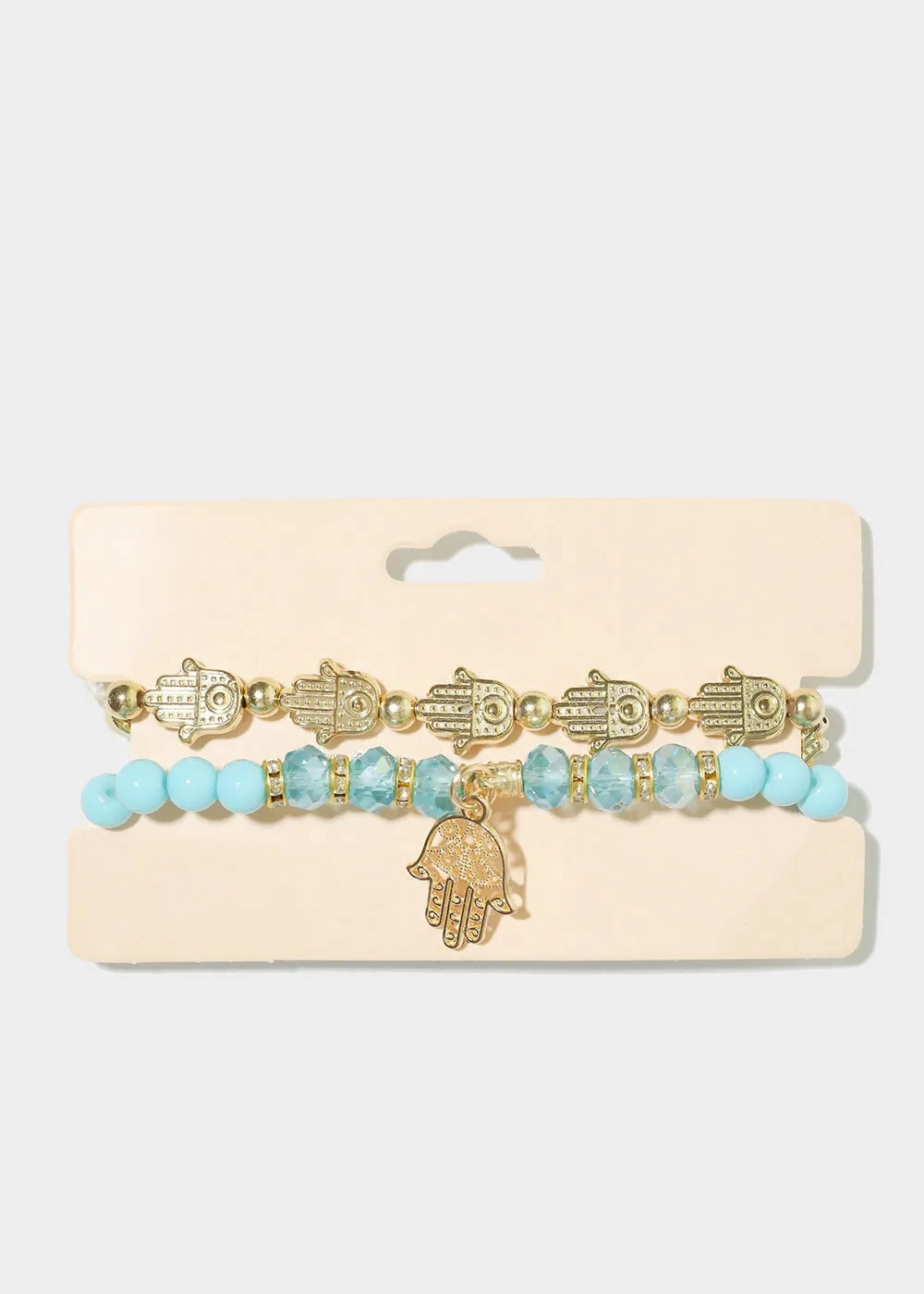 2 Piece Hamsa Hand Bracelet