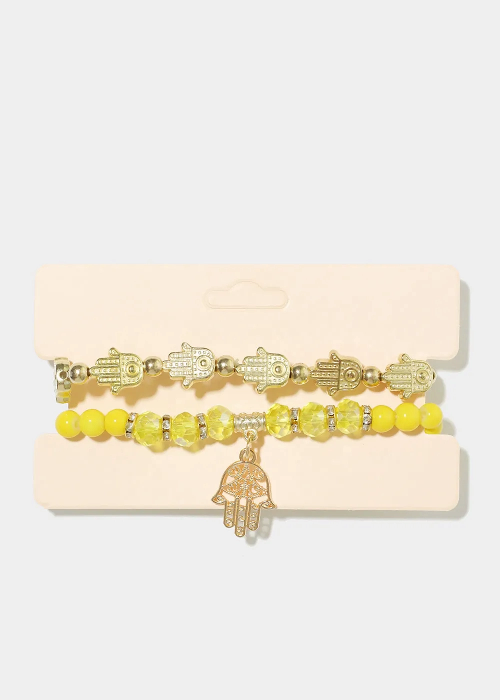 2 Piece Hamsa Hand Bracelet